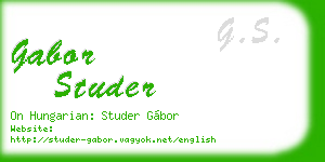 gabor studer business card